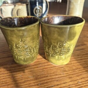 Forest Green Ceramic Tumblers